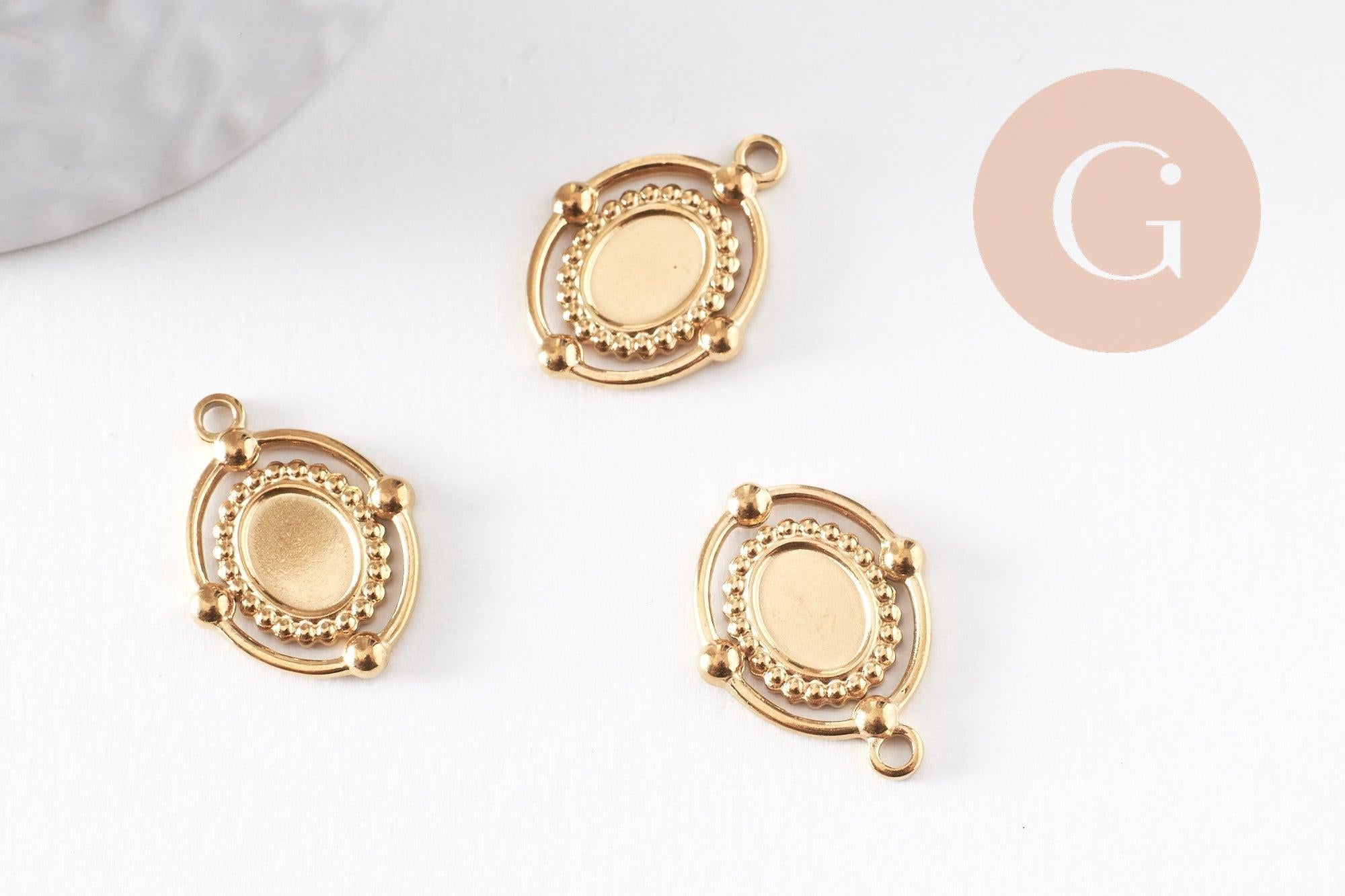 Gingerlily G9938 support pendentif ovale doré 8x6mm