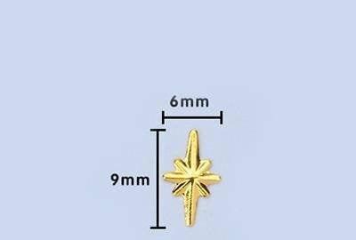 Gingerlily Etoile à coller G3187 pendentif zamac doré 9x6mm lot 2