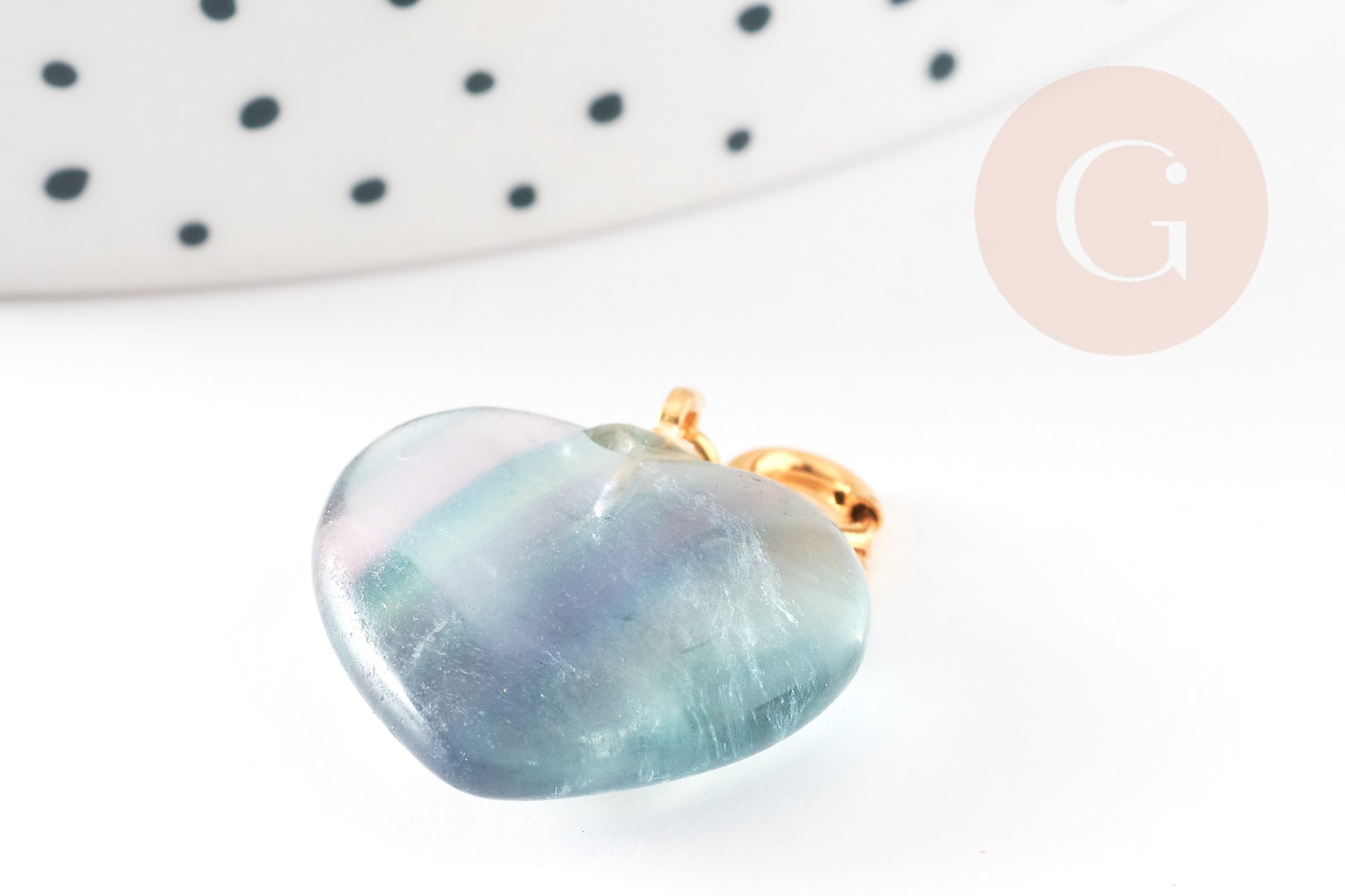Gingerlily Pendentifs G6112 pendentif coeur fluorite violette 17,5mm