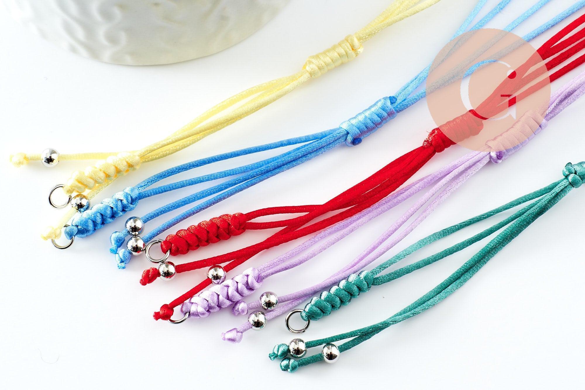Gingerlily G9576 bracelet cordon réglable rouge 24,5 cm