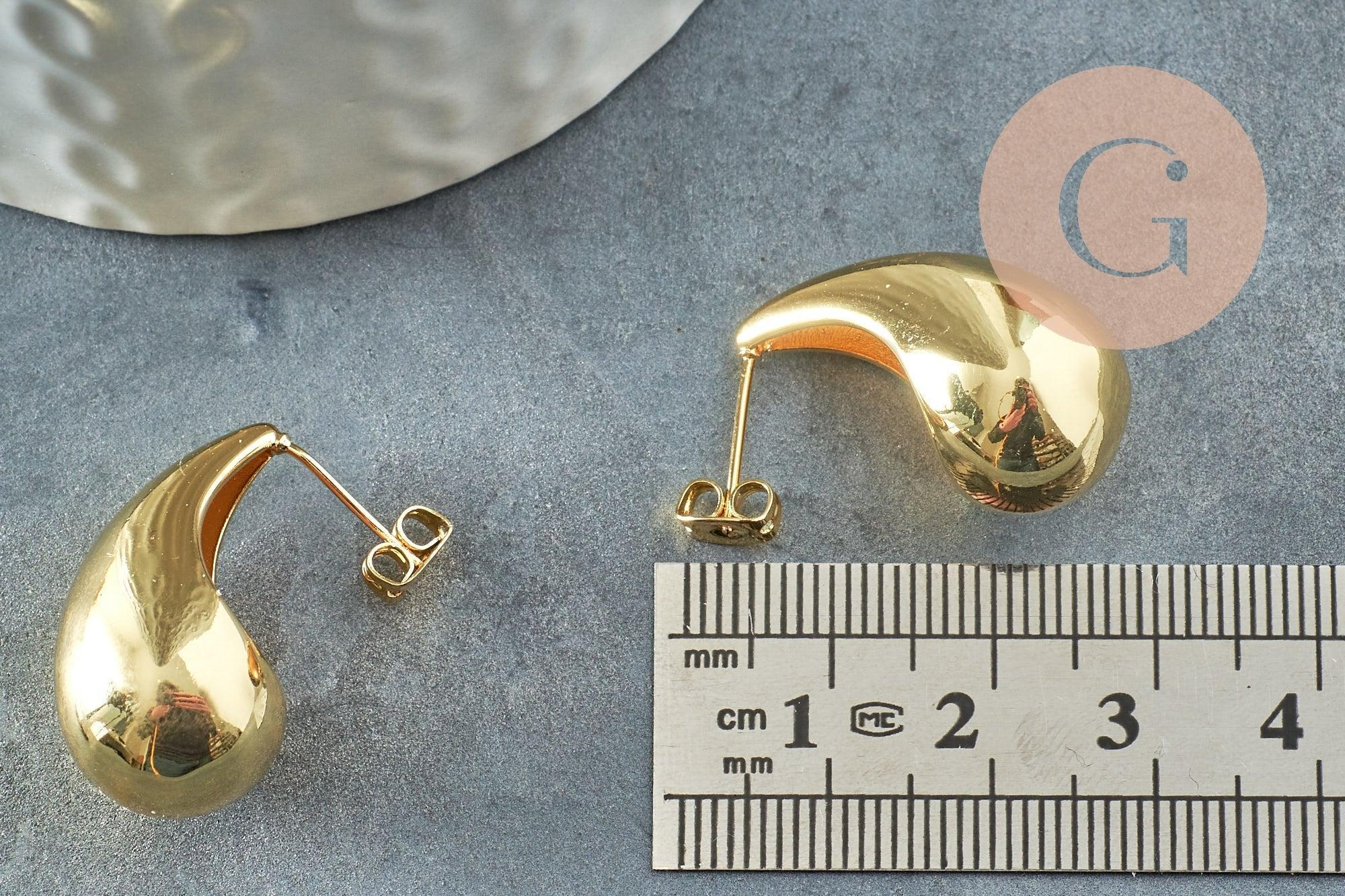 Gingerlily G9725 boucles doreilles goutte dore la paire 26,5 mm