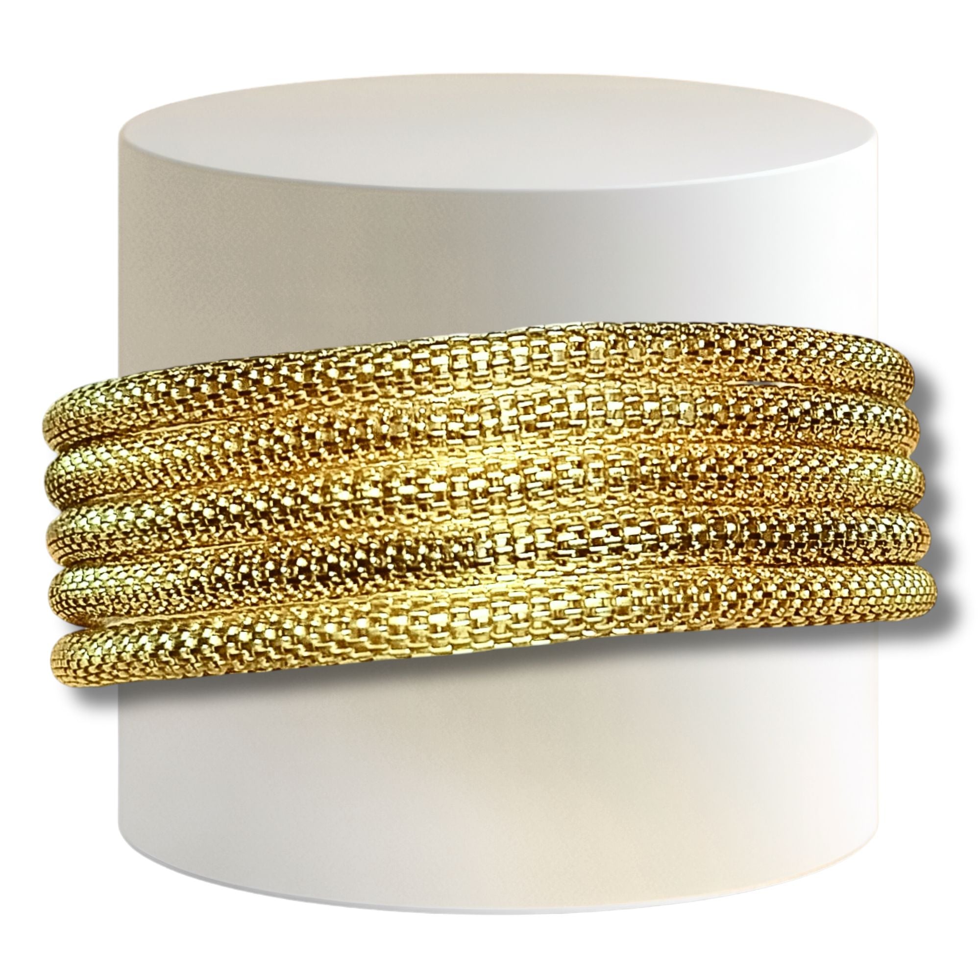 ARTSHOP Cotte de Mailles 2 bracelet doré brillant x1