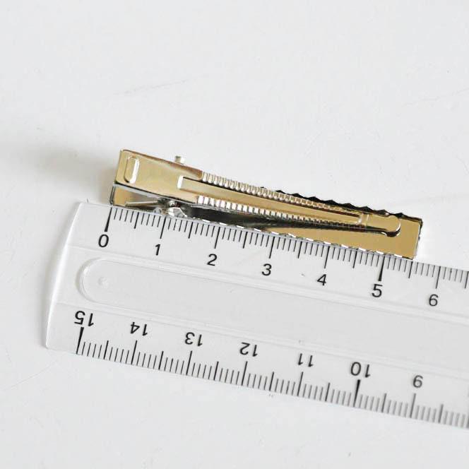 Gingerlily Support barrette G1699 pince crocodile platine x4