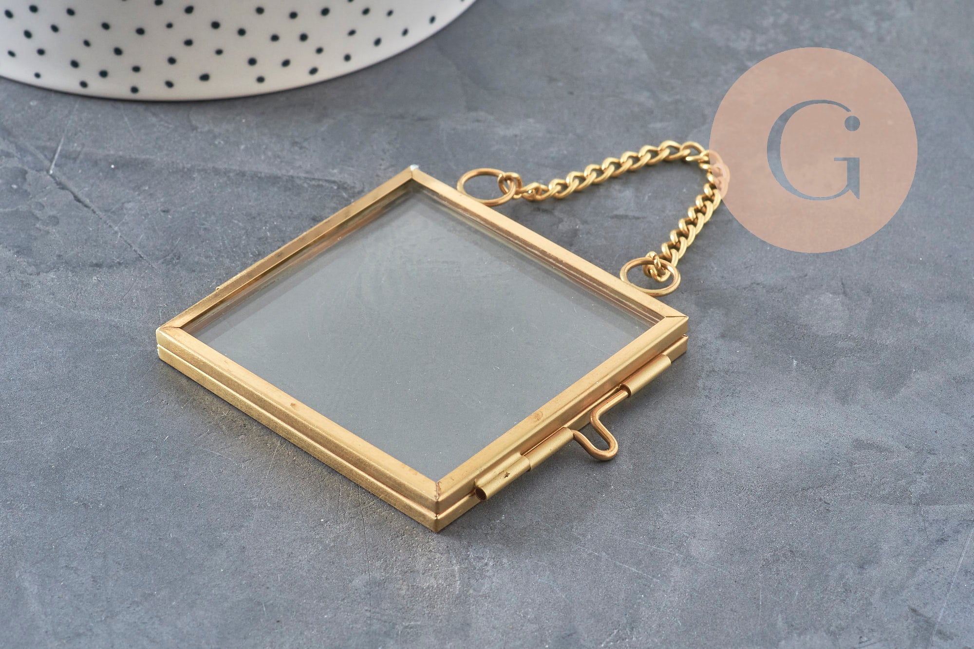 Gingerlily Cadre G11295 cadre photo verre laiton doré 60mm x1