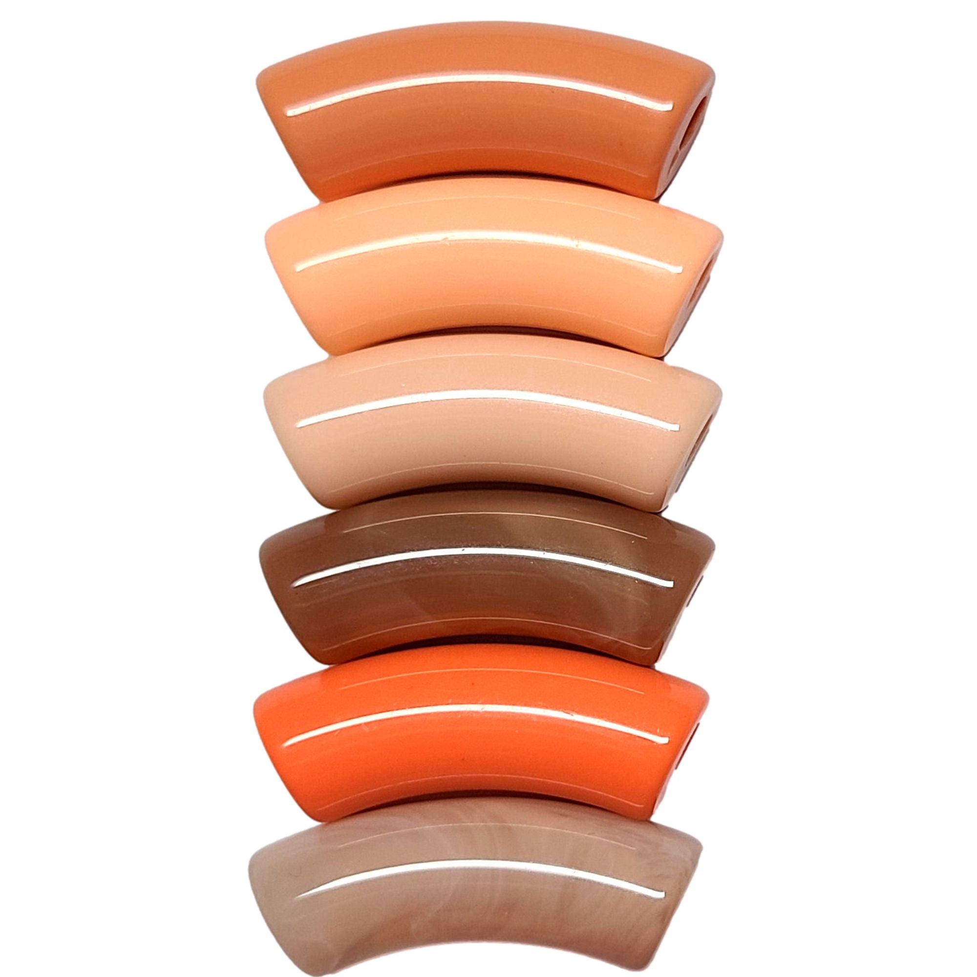 ARTSHOP Camaieux 156 tubes incurvés 12mm ton orange x6