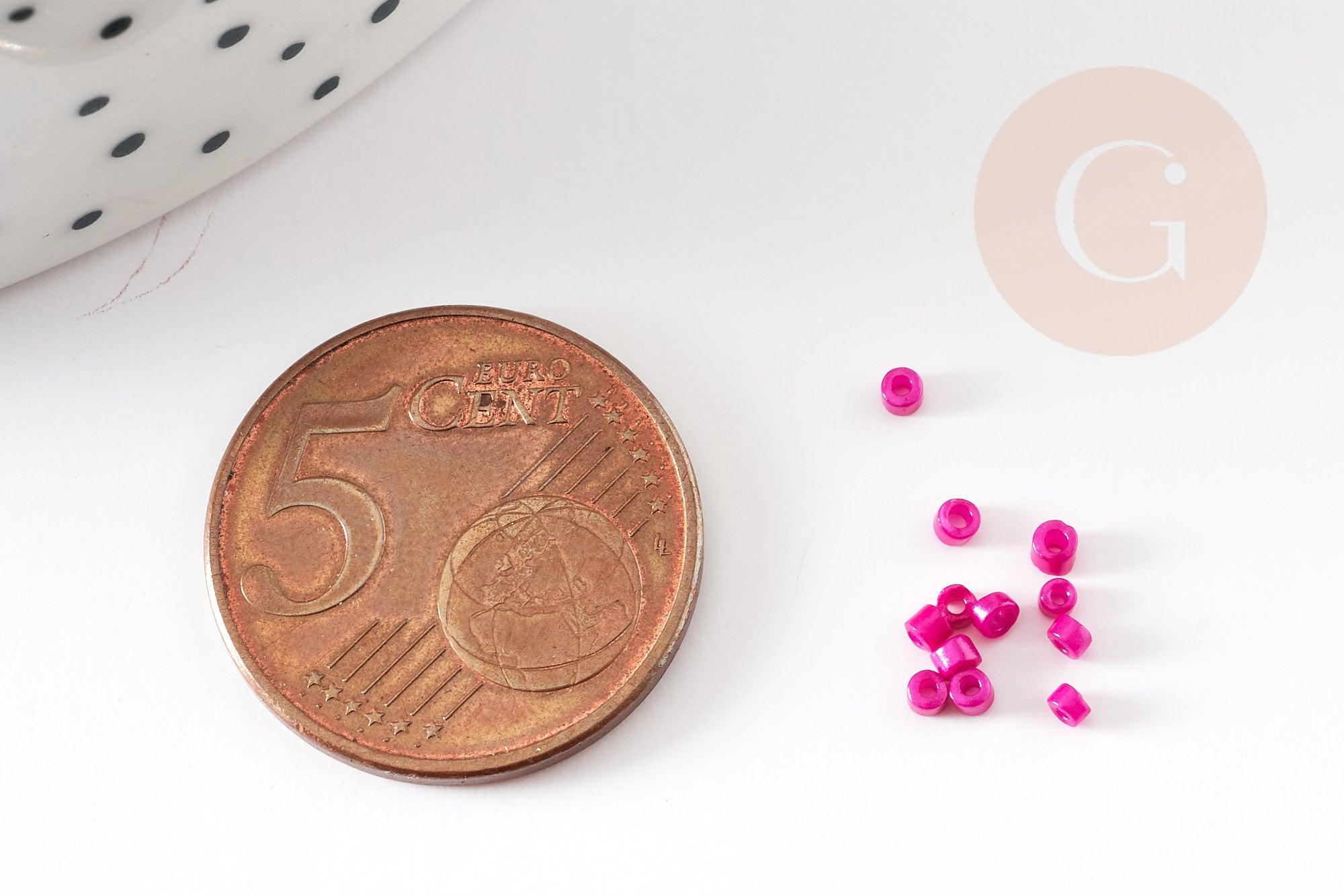 Gingerlily Perles rocaille tube rose fuchsia 8g