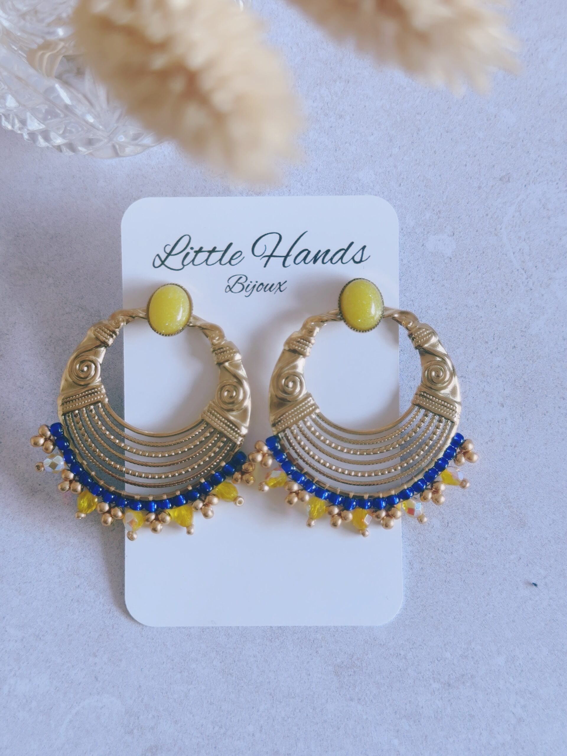 Little Hands Bijoux Sienna boucles d'oreilles Blue Lemon bleu