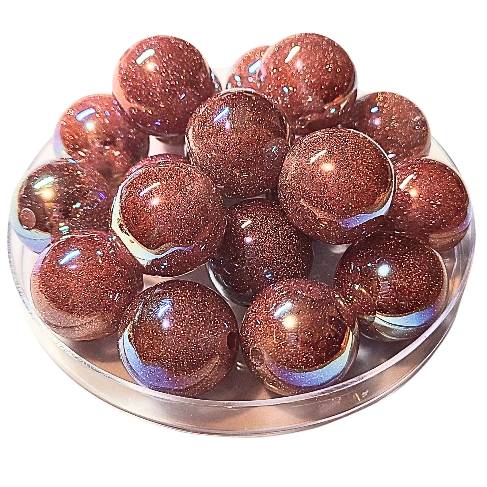 ARTSHOP Boules Glitters 267 perle acrylique 20mm pêche x10