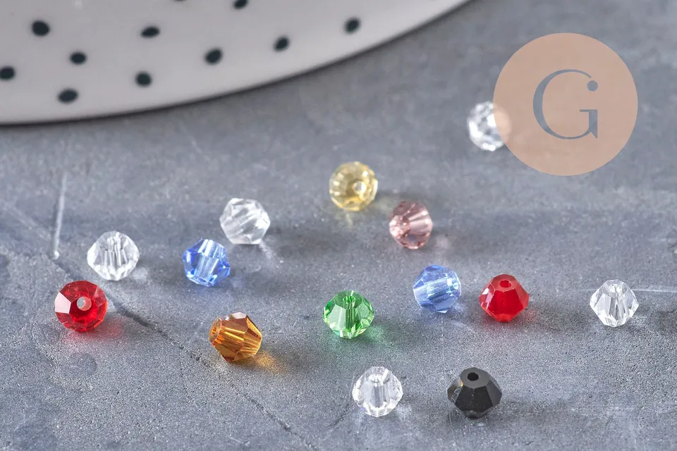 Gingerlily Perles G2801 perles bicônes cristal multicolore 3mm x20