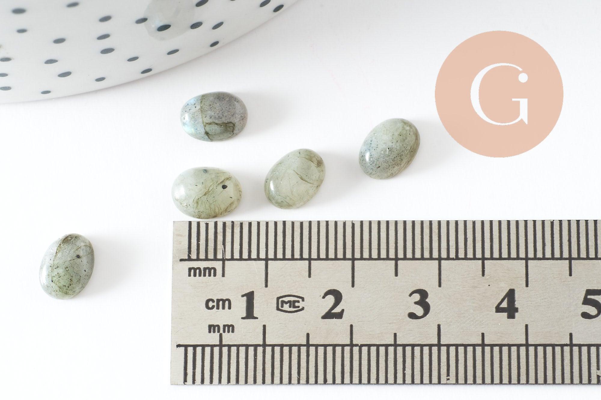 Gingerlily Pierres G10176 cabochon labradorite ovale 8x6 mm