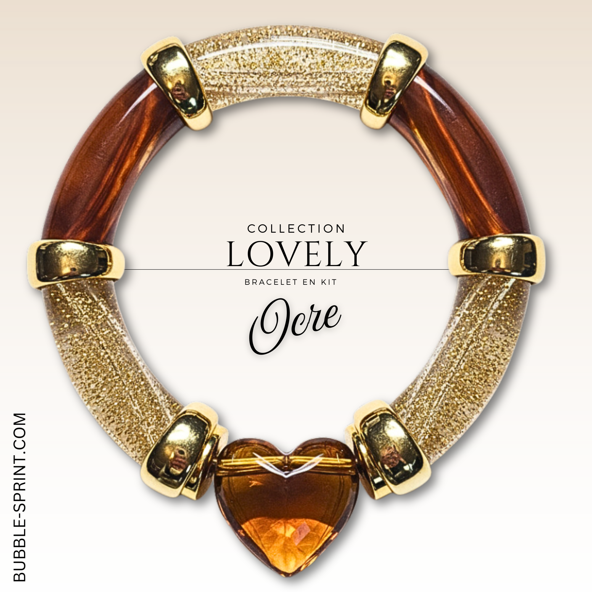 ARTSHOP Bijoux en KITS LOVELY Ocre Kit Bracelet Acrylique
