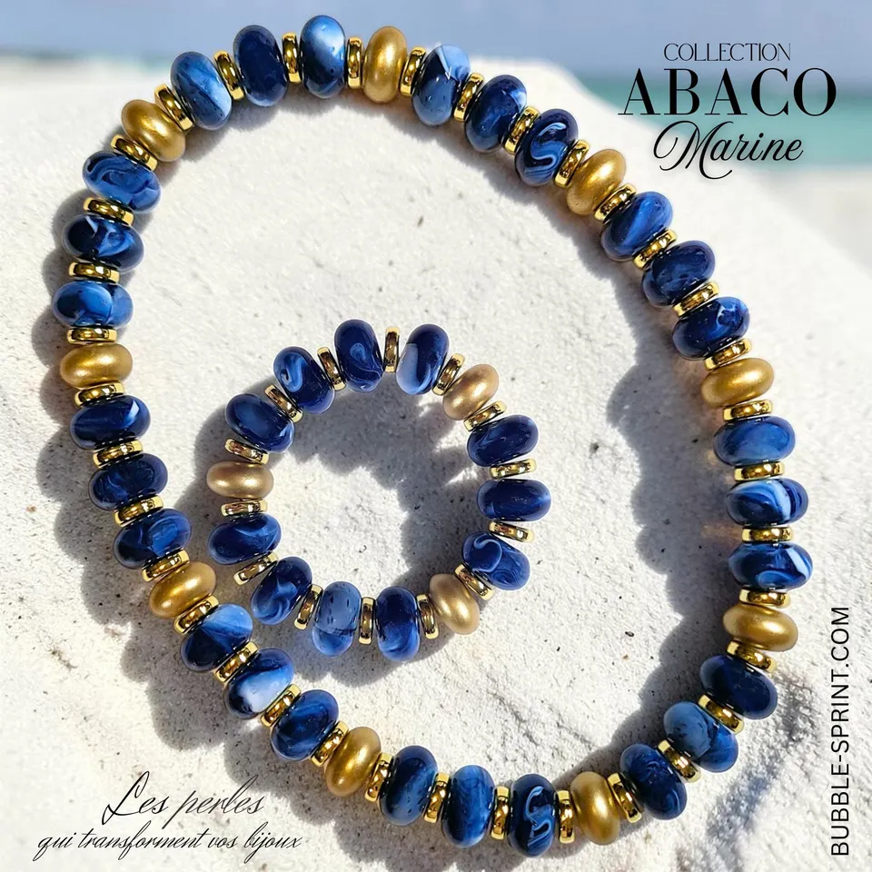 Artshop Abaco parure collier + bracelet Marine kit DIY