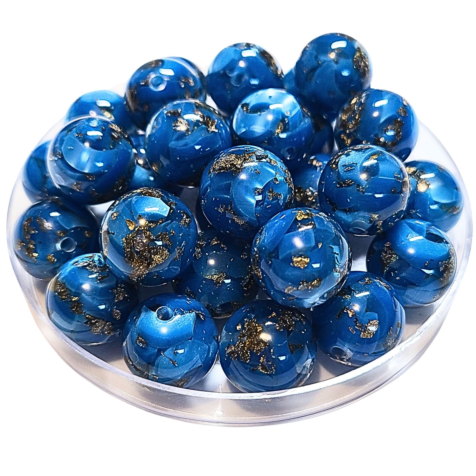 ARTSHOP Boules 317 bleu murano 16 mm x15 perles