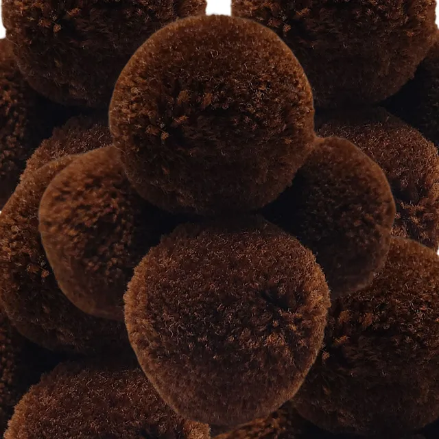 ARTSHOP Chouchous Balls pompon boule synthétique Chocolat 40 mm