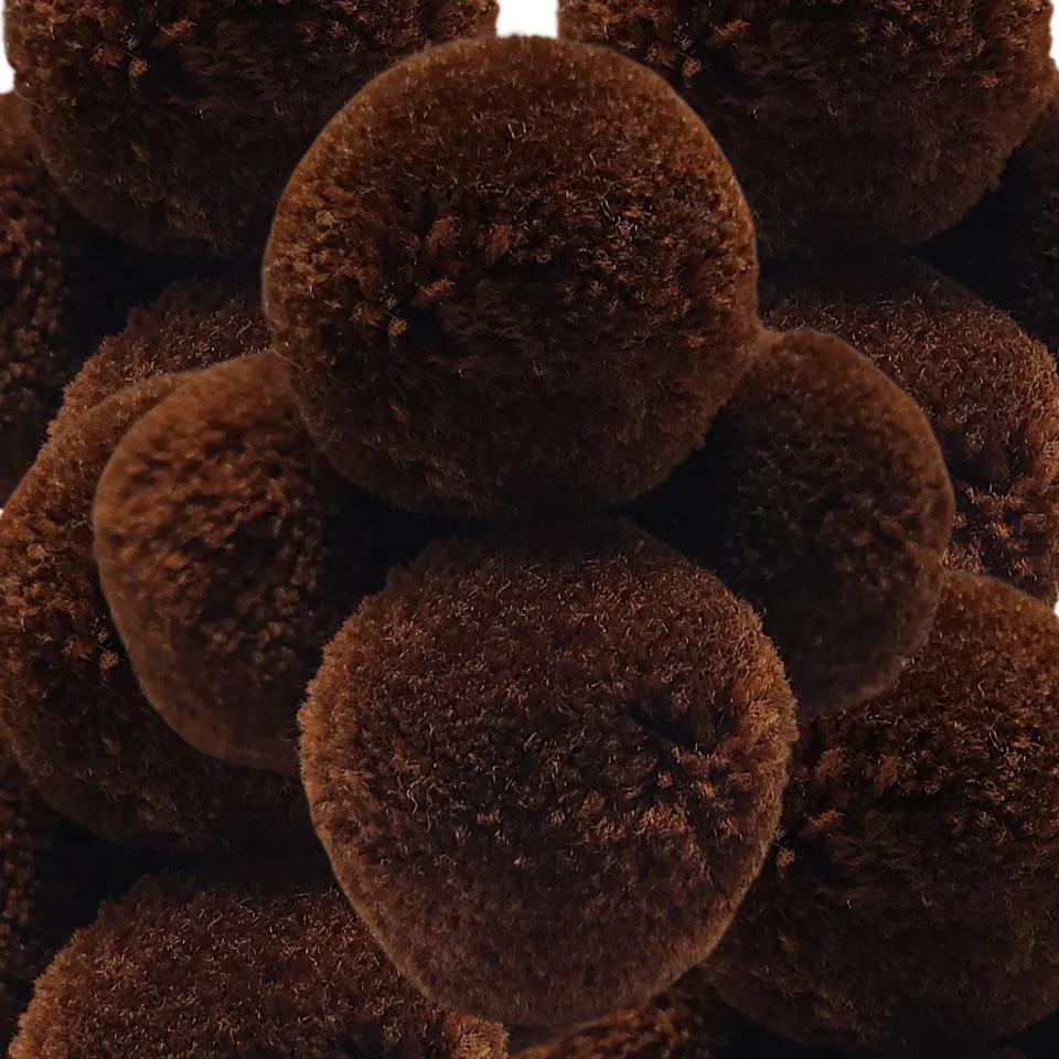 ARTSHOP Chouchous Balls pompon boule synthétique Chocolat 40 mm