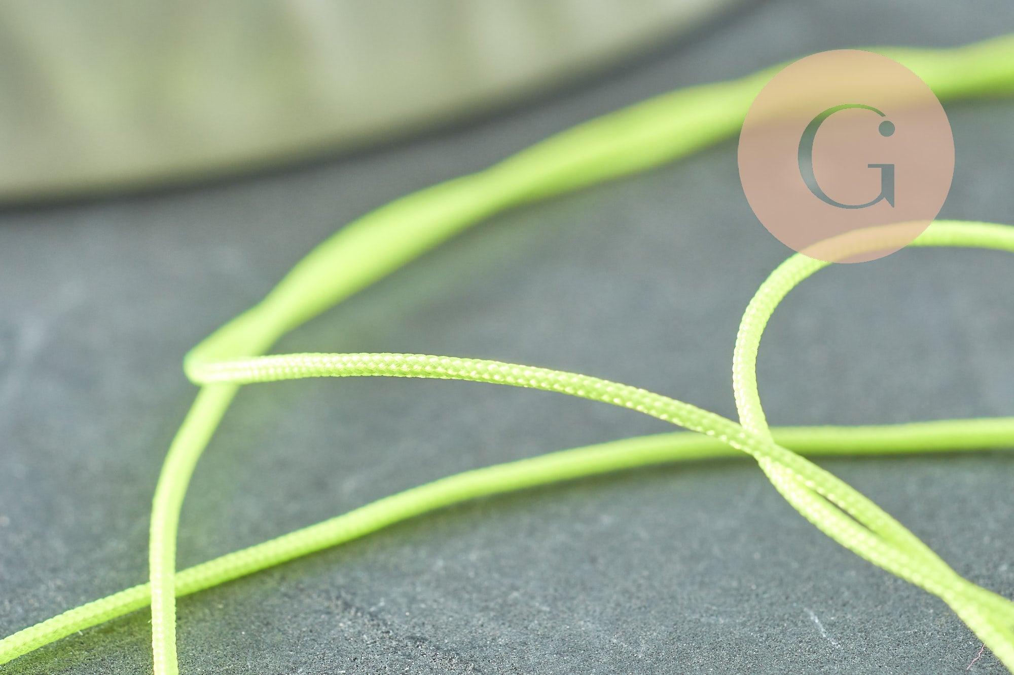 Gingerlily Fil de Jade Jaune Fluo Polyester 0,6mm 1m