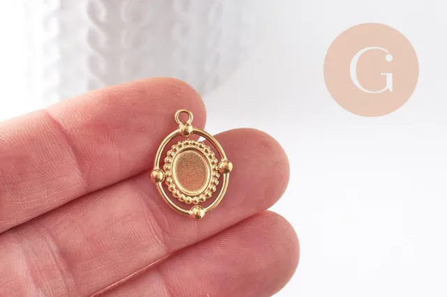 Gingerlily G9938 support pendentif ovale doré 8x6mm