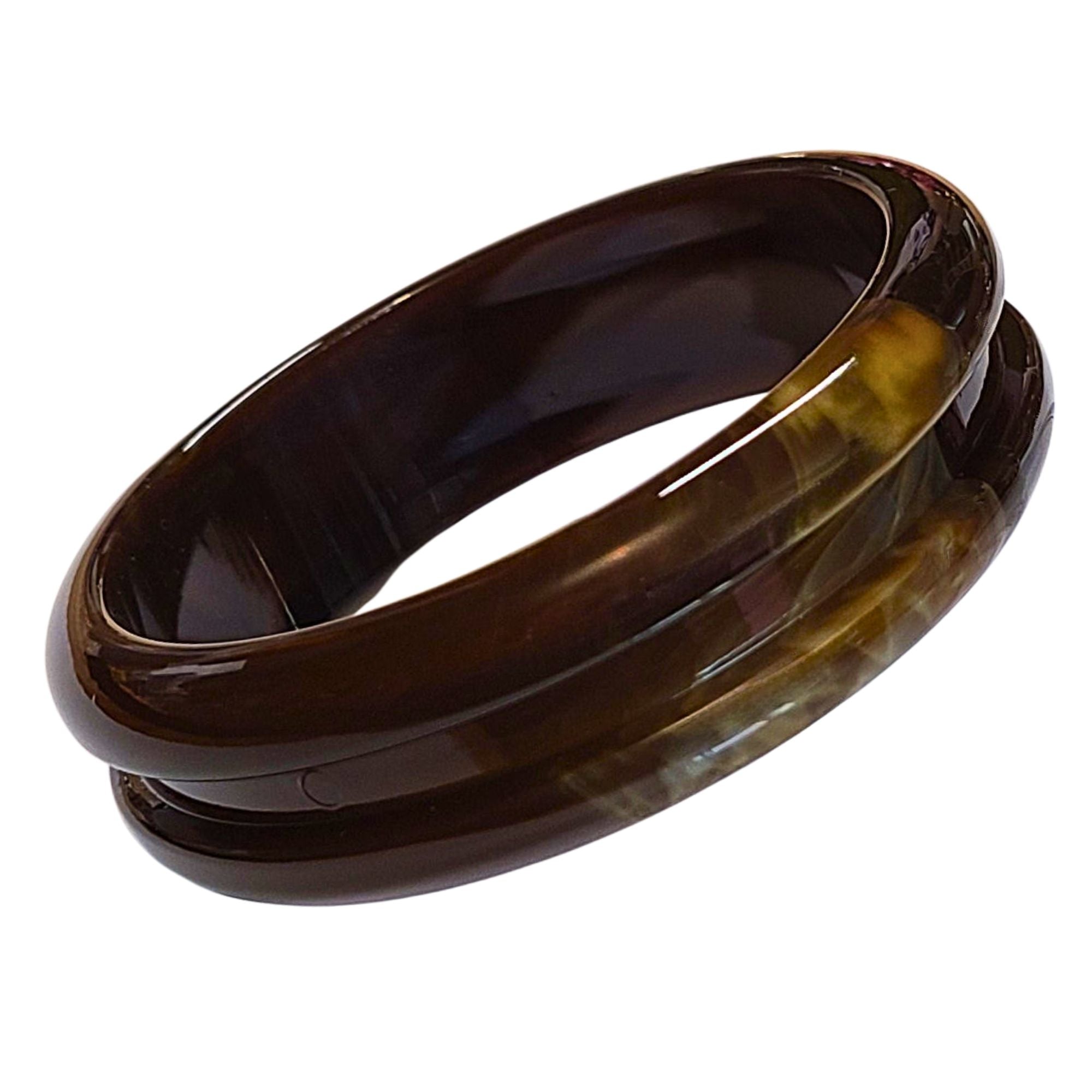 Artshop Bracelet interchangeable topaze marbré rainuré