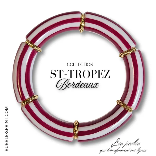 ARTSHOP Prêts-à-porter ST-TROPEZ Bracelet bordeaux kit