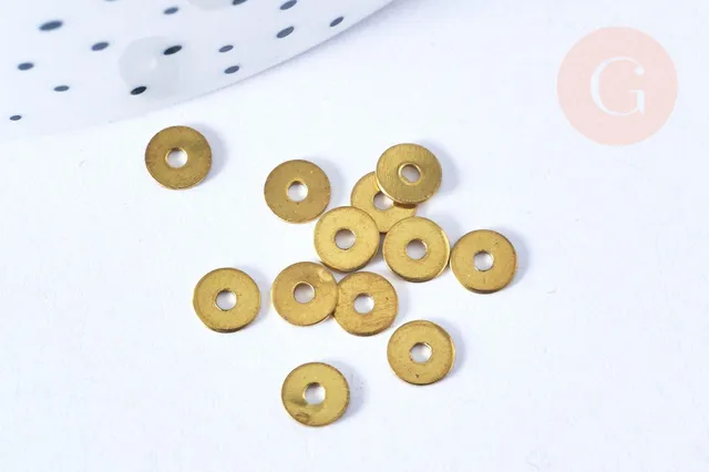 Gingerlily Perles DIY G6555 intercalaires laiton brut 5mm x10
