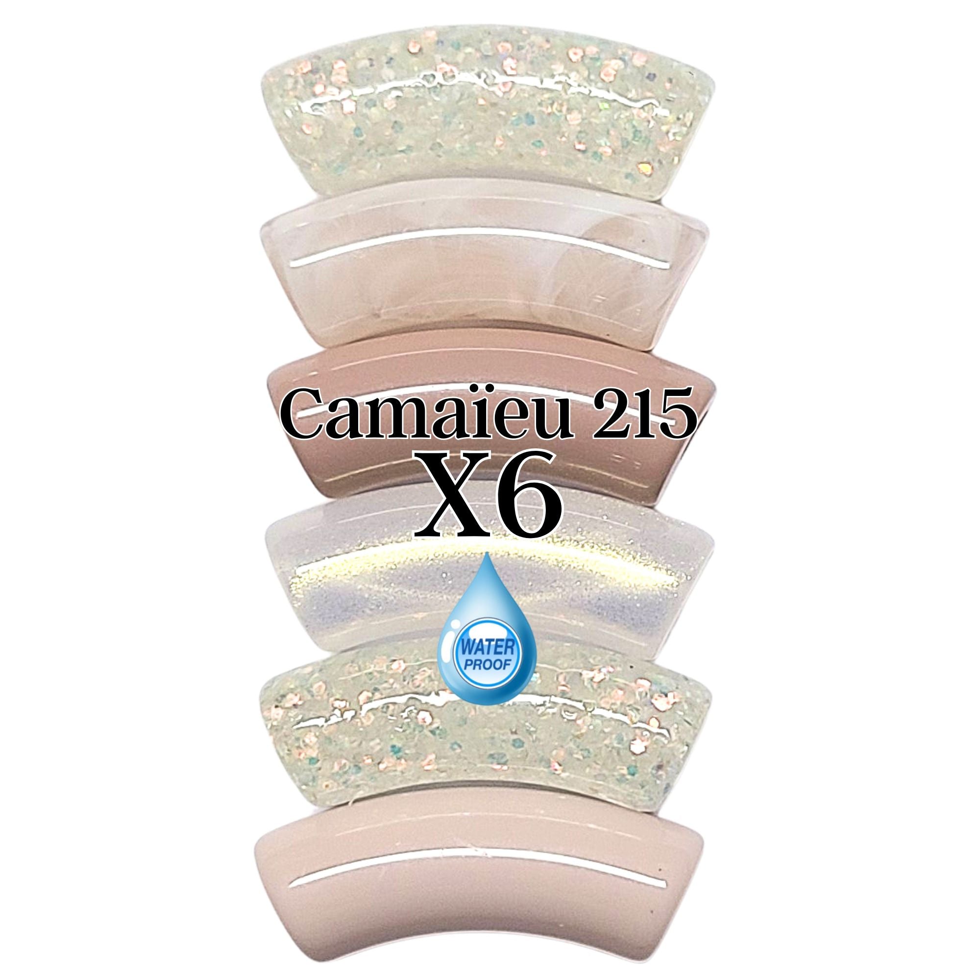 ARTSHOP Camaieu 215 tubes incurvés perles blanc rose x6