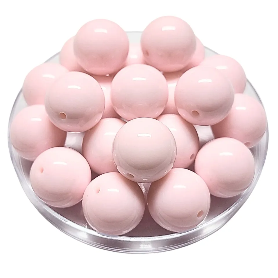 ARTSHOP Boules 20MM perles acryliques rose dragée x1