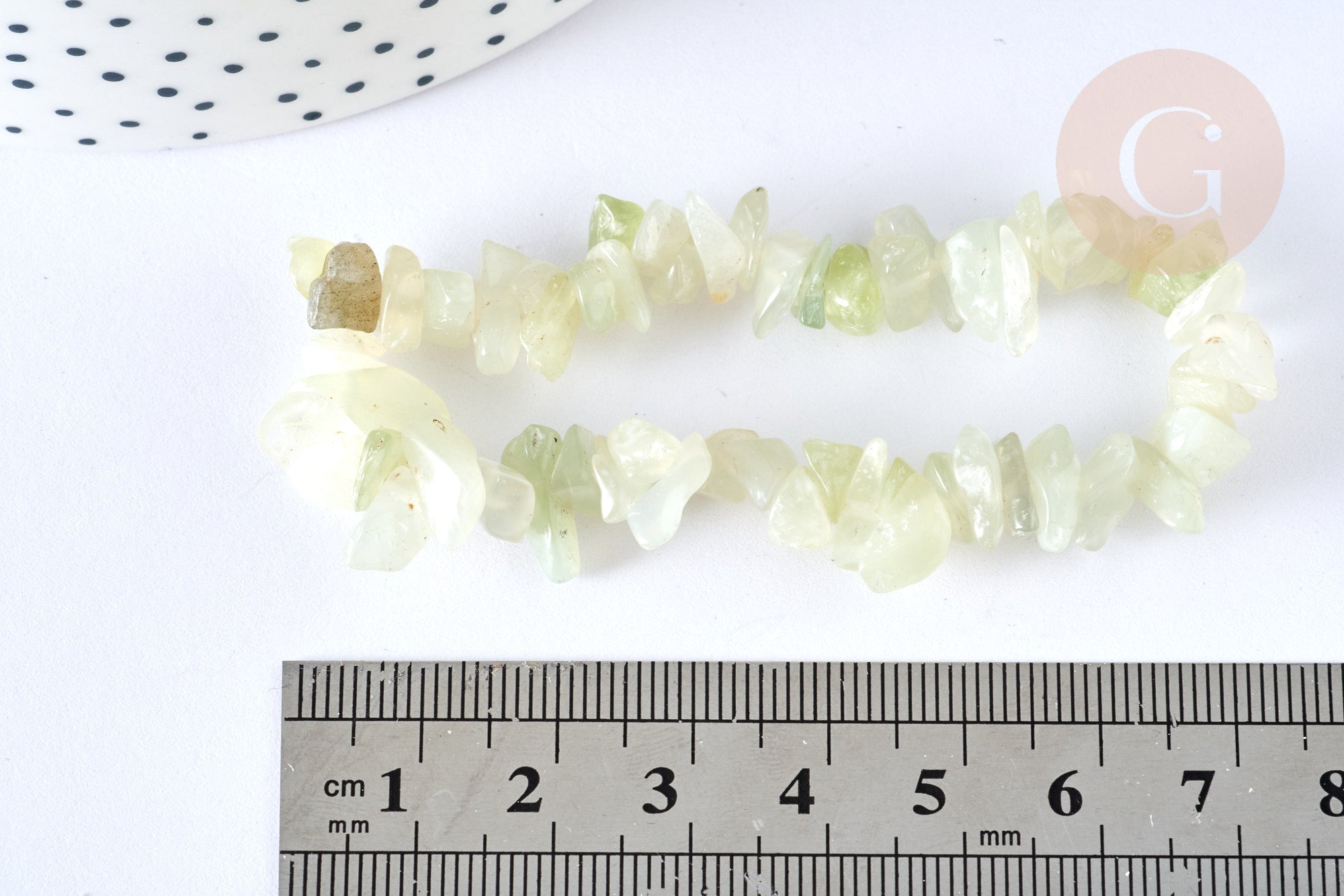 Gingerlily Bracelet élastique chips jade naturel 50mm x1