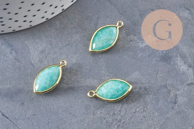 Gingerlily Pendentifs G10980 pendentif marquise amazonite 22mm