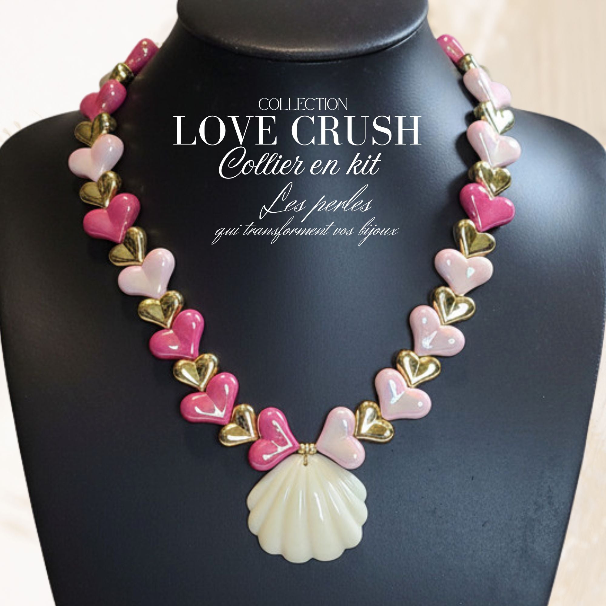 ARTSHOP Bijoux en KITS Love Crush collier duo rose
