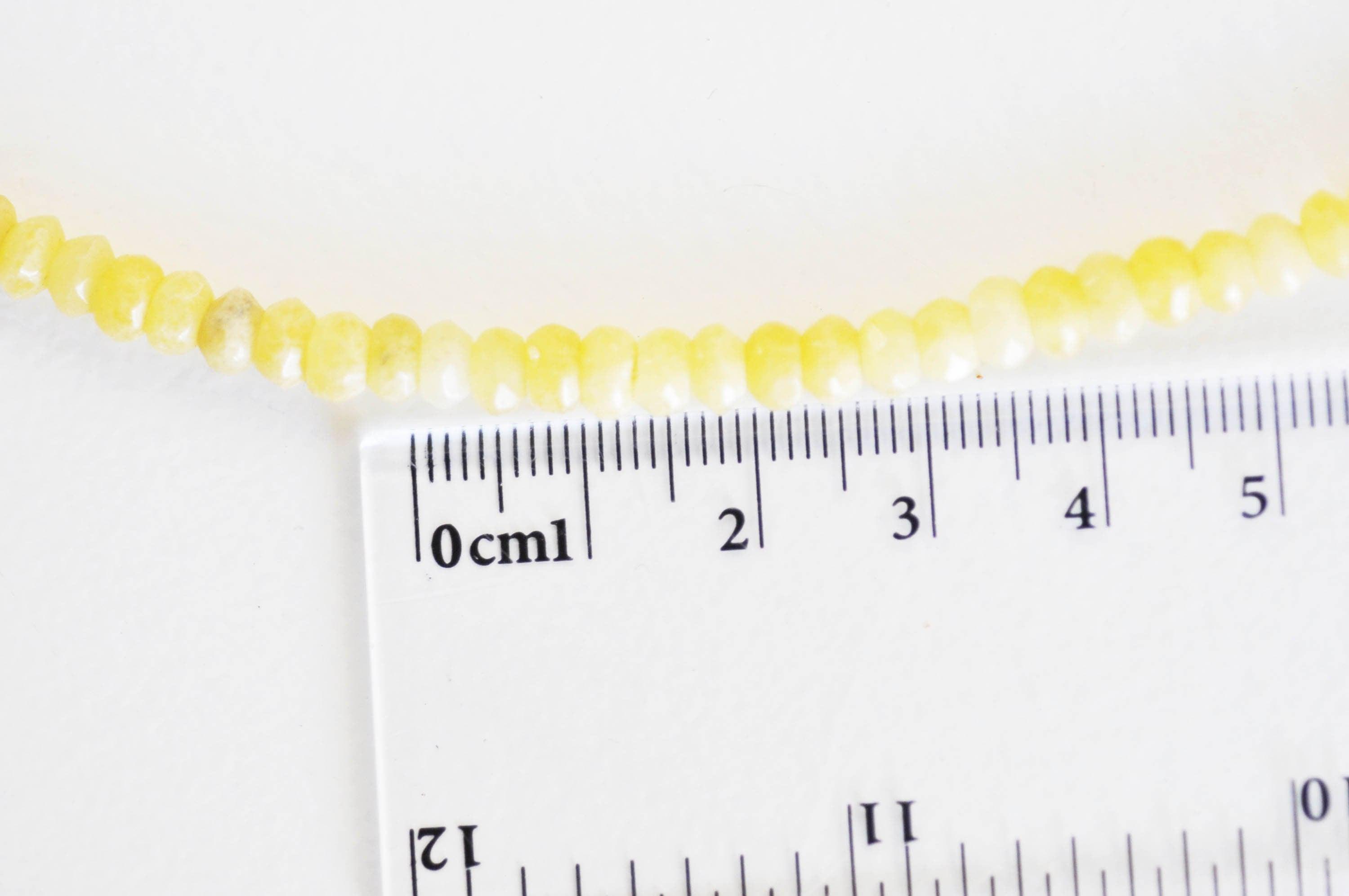 Gingerlily Perles DIY Rondelle jade G1705 perles jaune 5x3mm fil