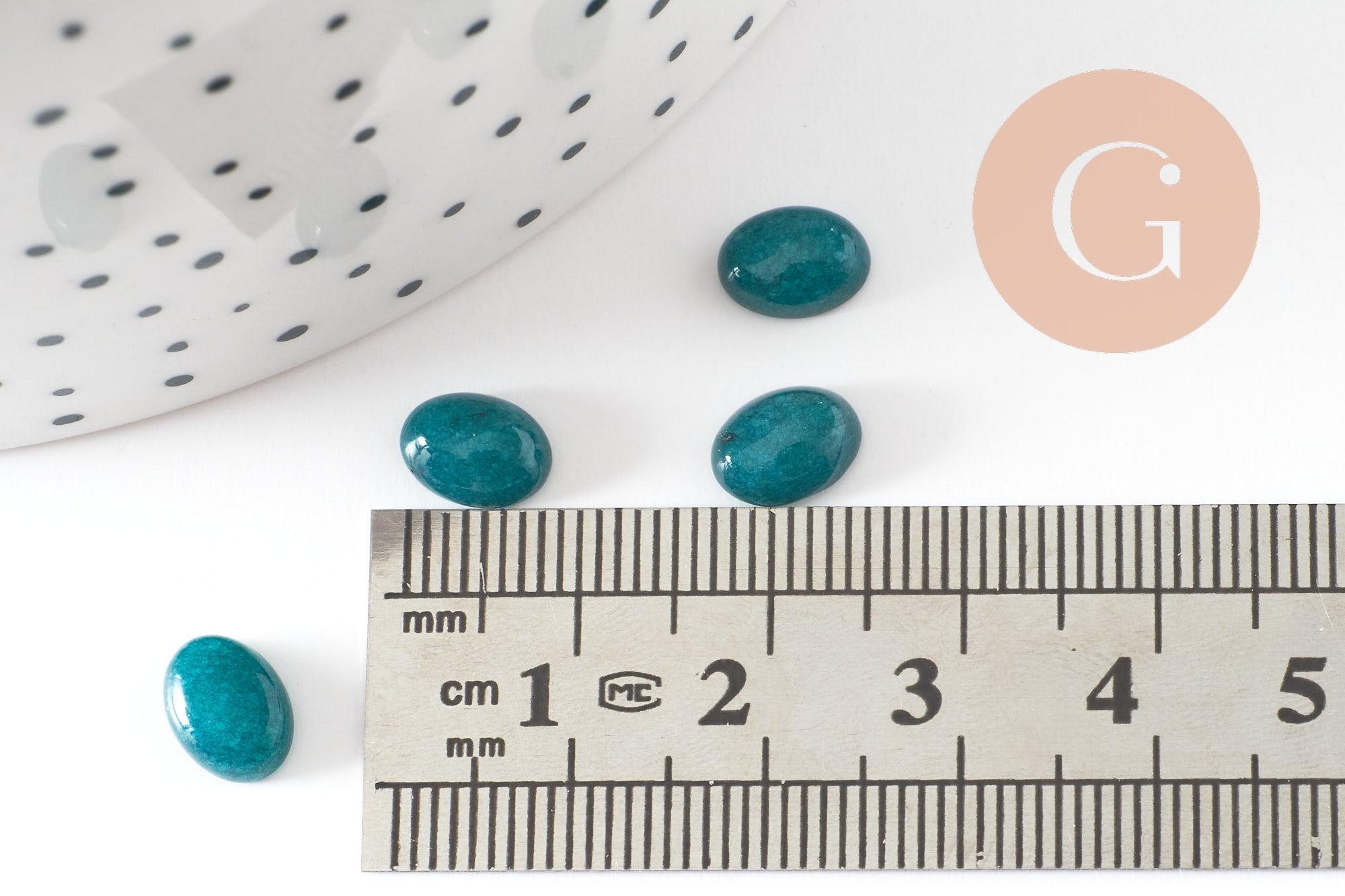 Gingerlily Cabochon ovale G10123 jade turquoise 8x6mm x1