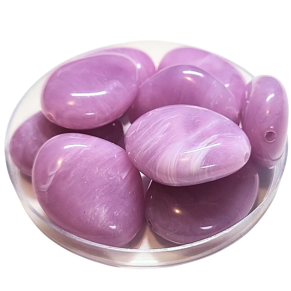 ARTSHOP Tika galet lilas marbré 37mm x1 acrylique