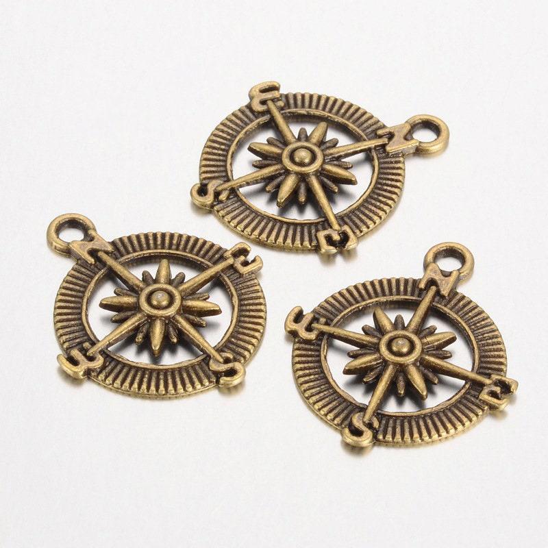 Gingerlily Pendentifs Boussole pendentif bronze 2,3 cm x5