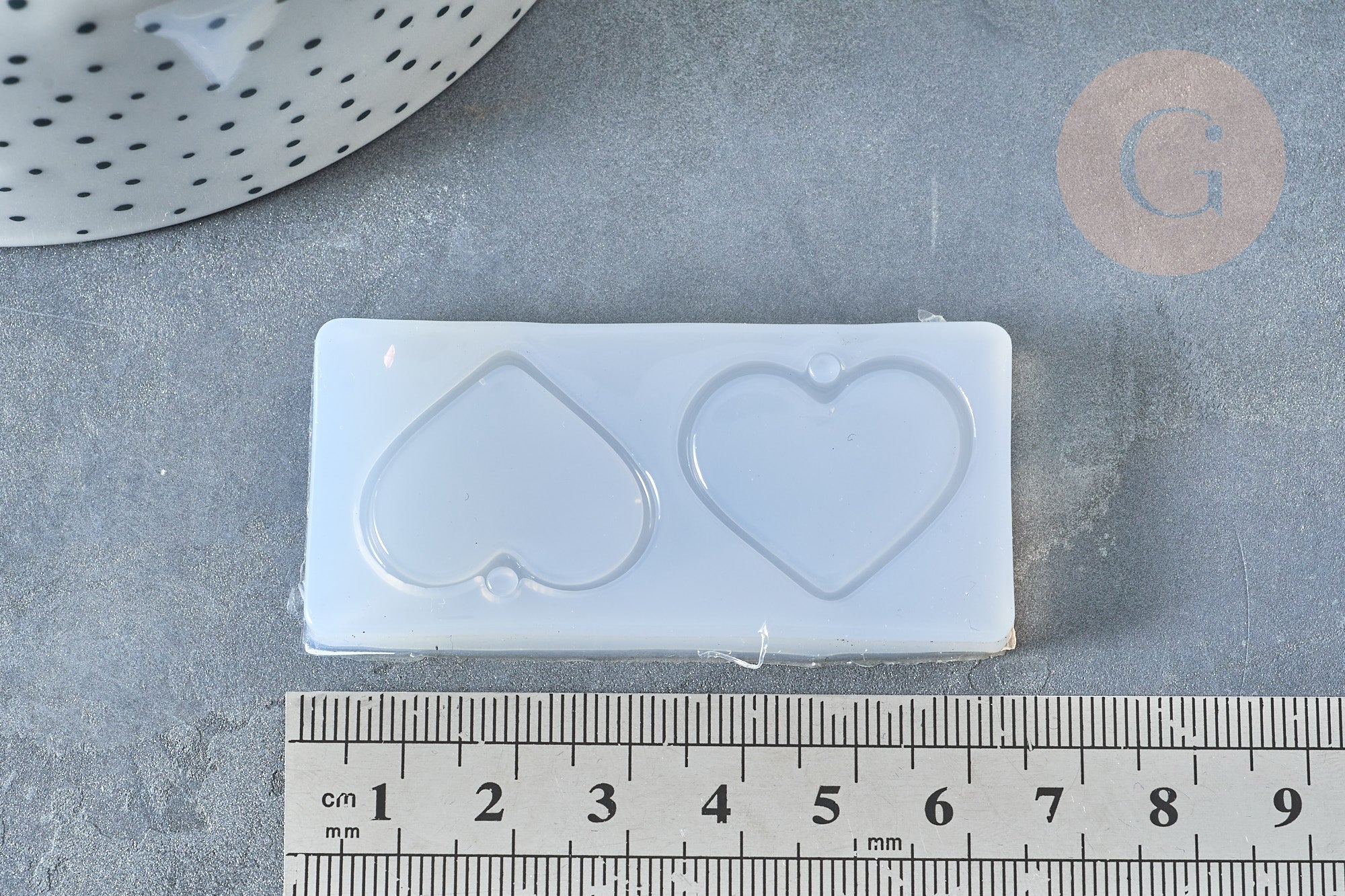 Gingerlily G7990 moule silicone cœur résine pendentif 63mm x1