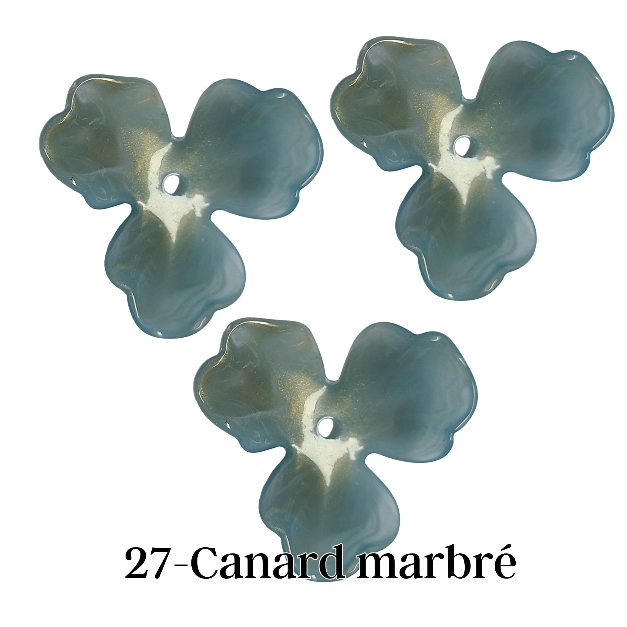 ARTSHOP Flower power 27 fleur orchidée canard 40mm x4