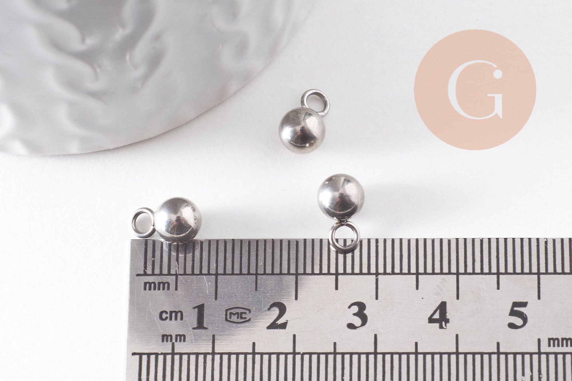 Gingerlily gouttes finition platine acier 304 10x6mm x10