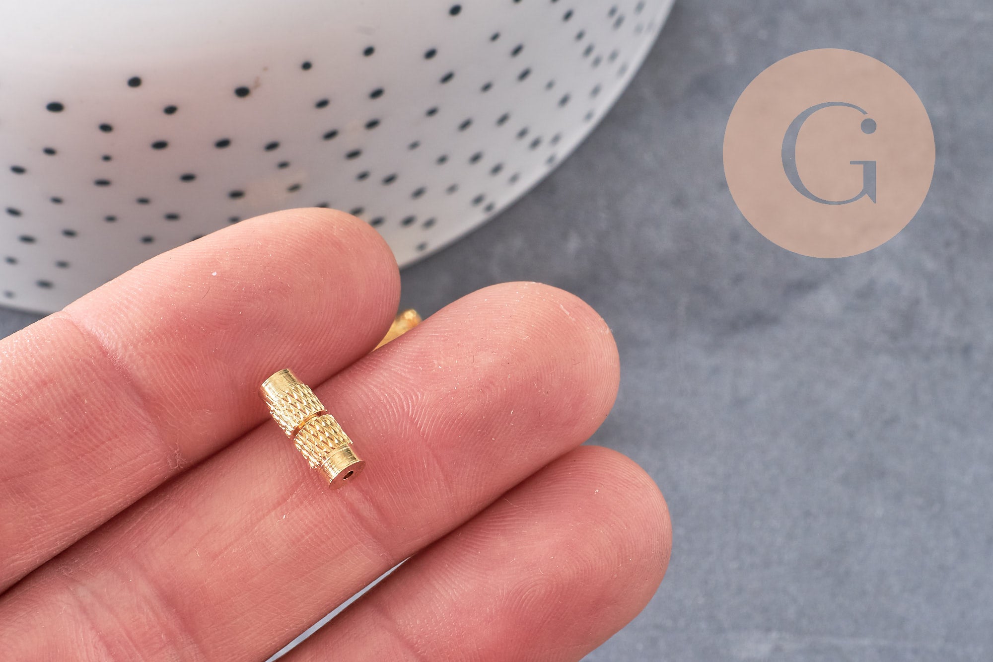 Gingerlily Apprêts fermoir à visser laiton doré 12mm x5