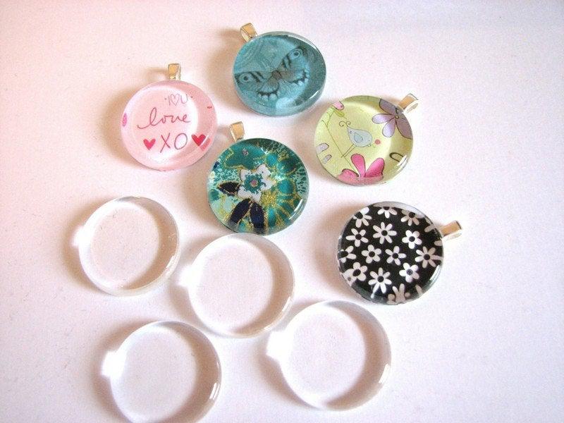Gingerlily Cabochon verre rond pendentif photo DIY