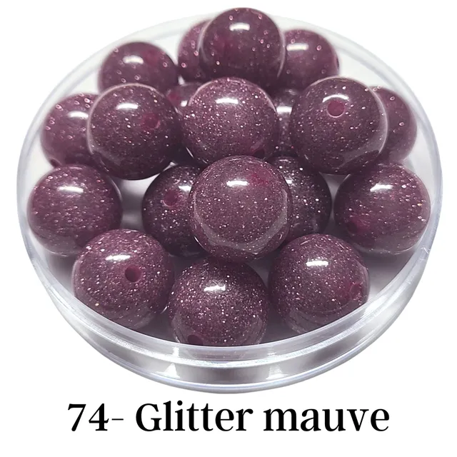 ARTSHOP Boules 20MM 74 boules glitter mauve x10