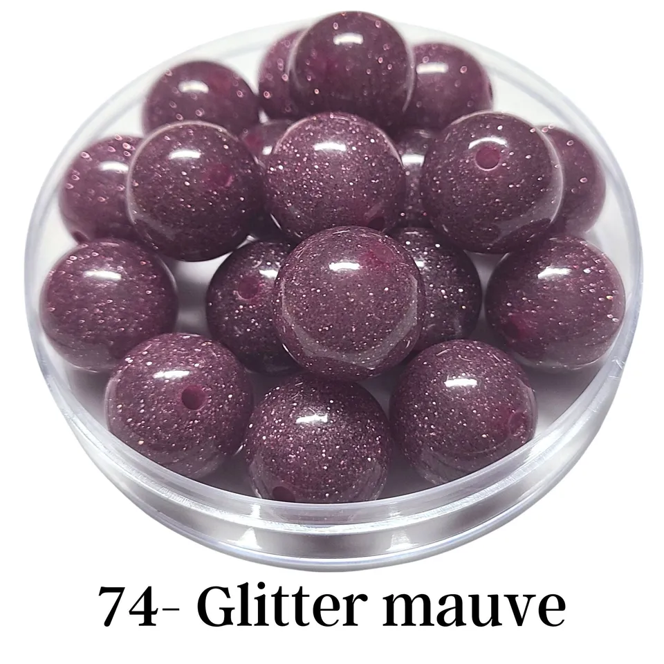 ARTSHOP Boules 20MM 74 boules glitter mauve x10