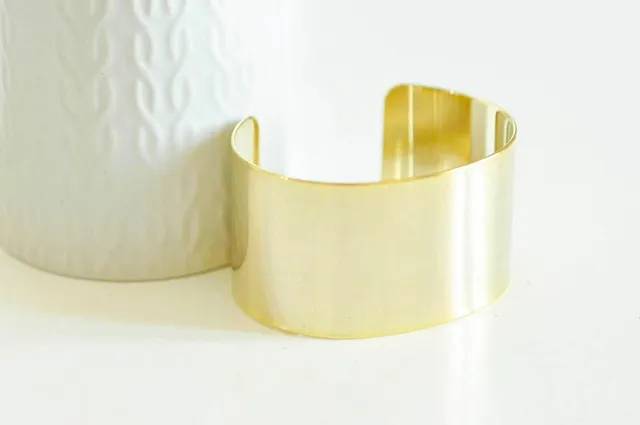 Gingerlily G1329 bracelet manchette XXL doré 40mm réglable