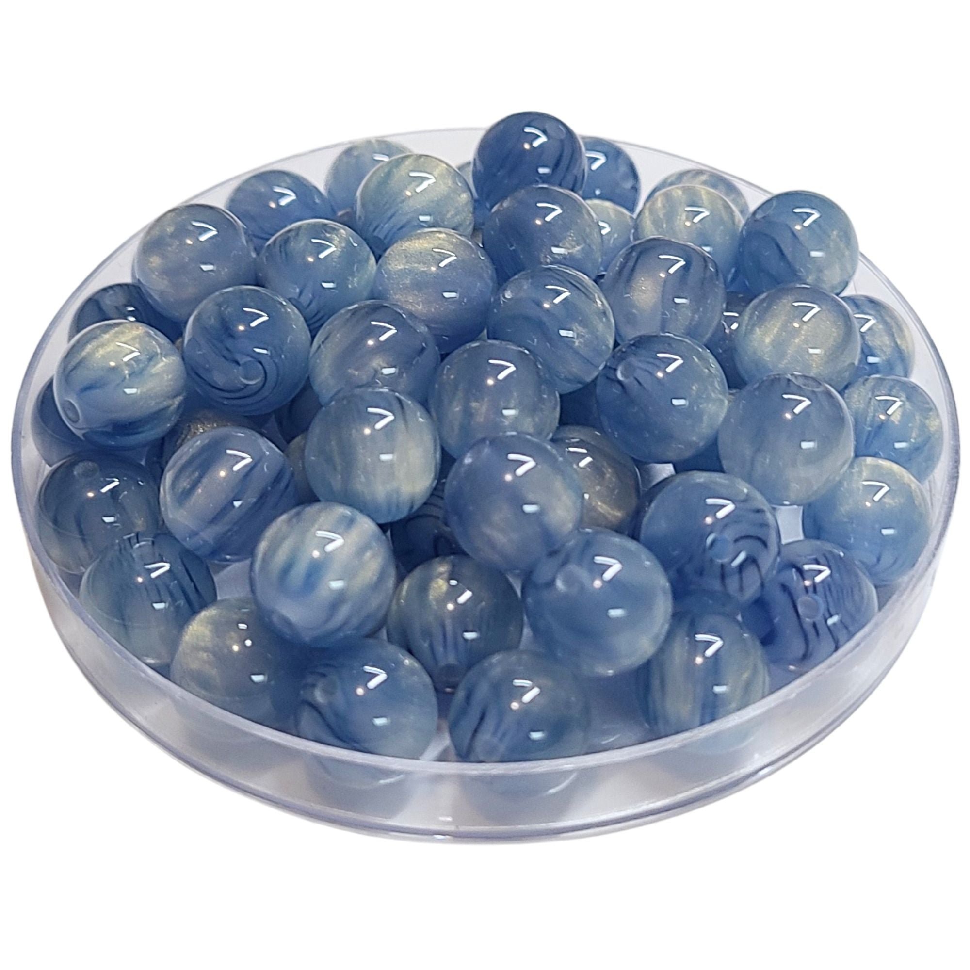 ARTSHOP Boules 12MM 357 perles denim scintillant x20