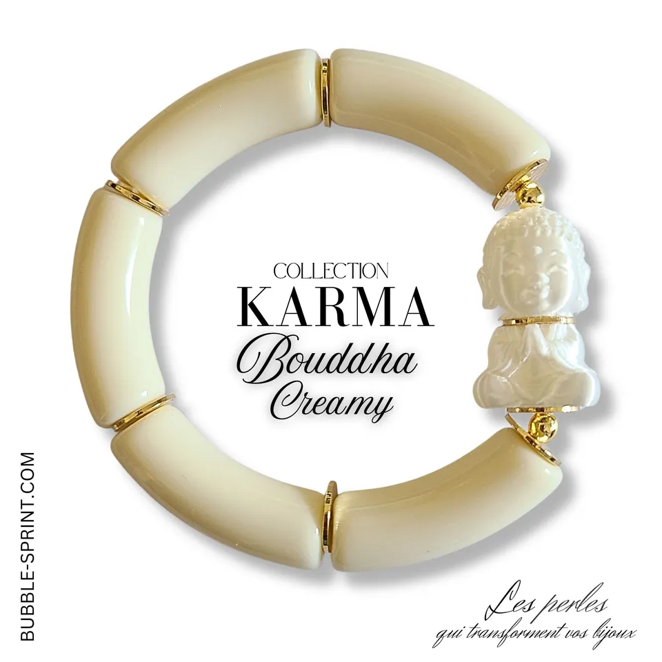 ARTSHOP Karma Bouddha Creamy kit bracelet elastique