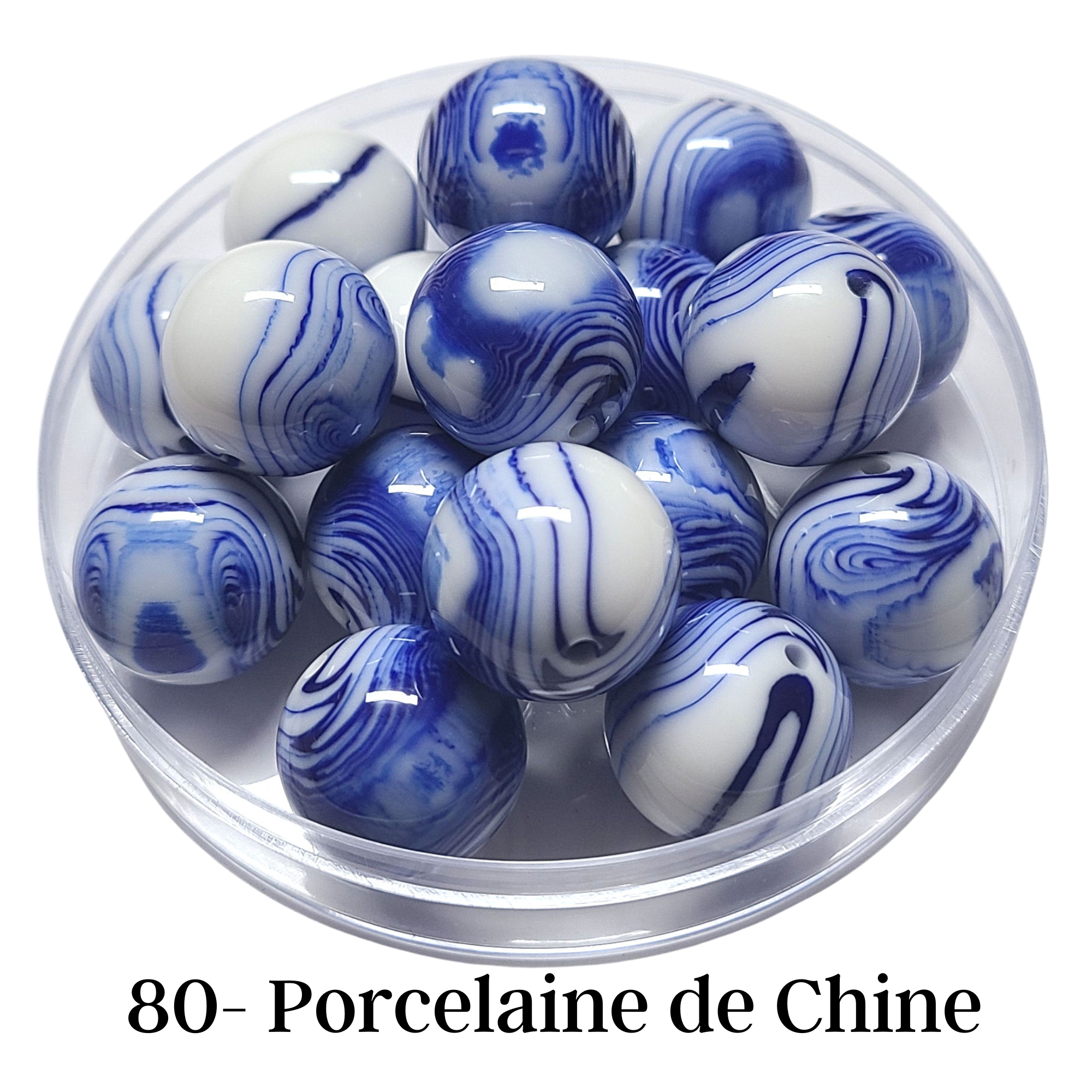 ARTSHOP Boules 20MM 80 Porcelaine de Chine x1 boule