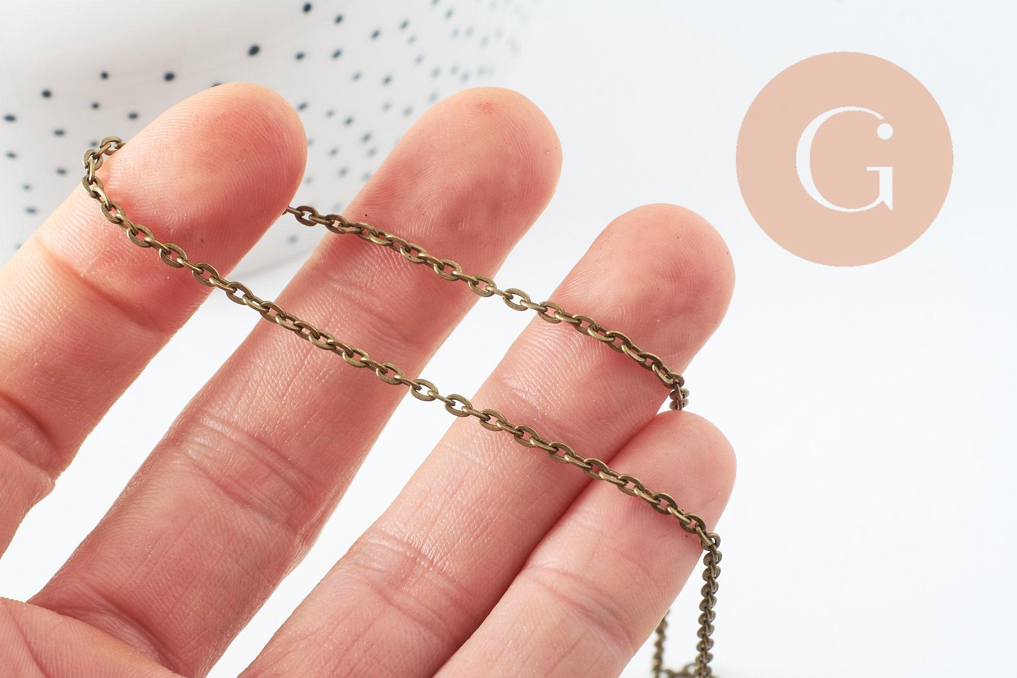 Gingerlily Chaînes forçat chaîne bronze 3mm 5 mètres