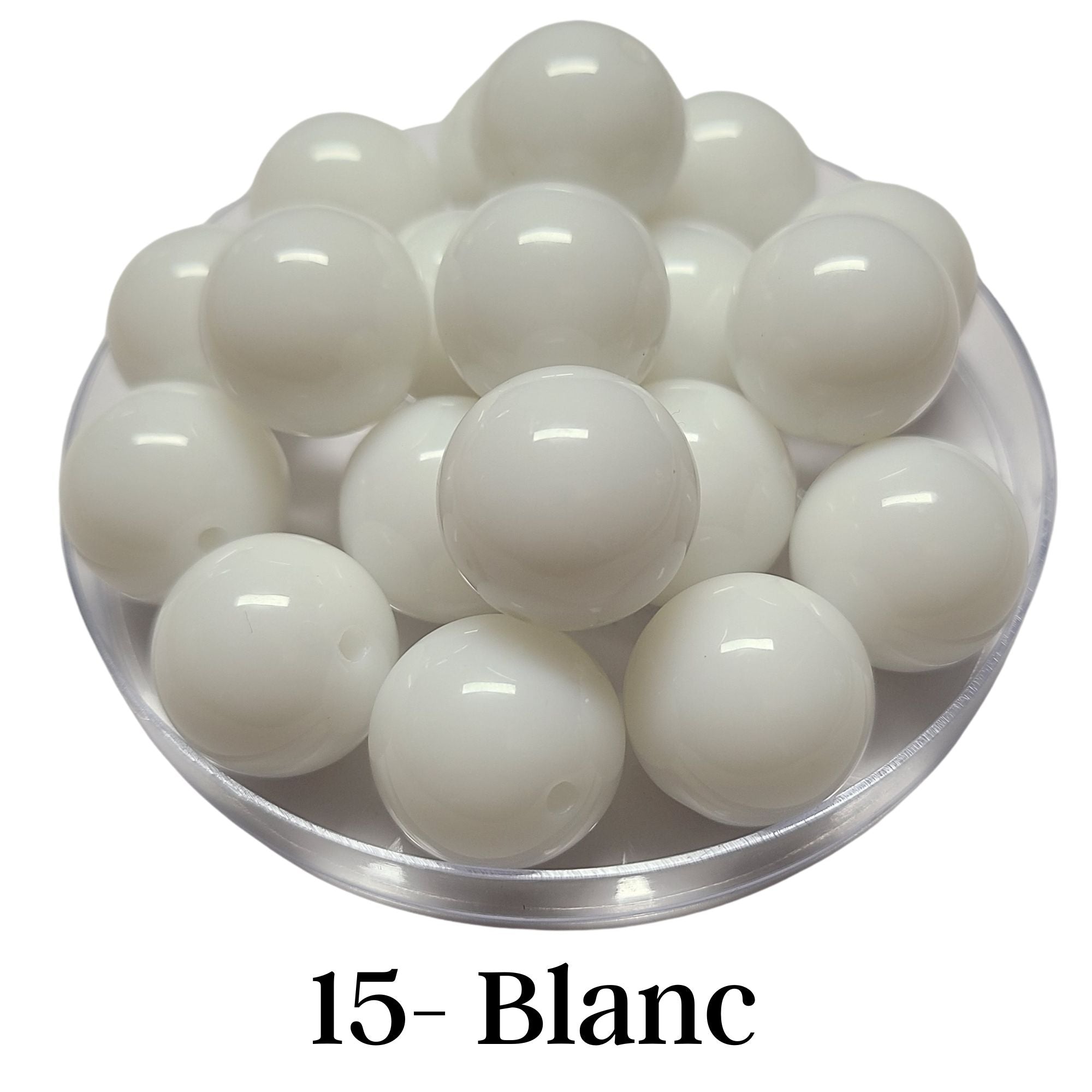 ARTSHOP Boules 20MM 15 perles Blanc brillant x10