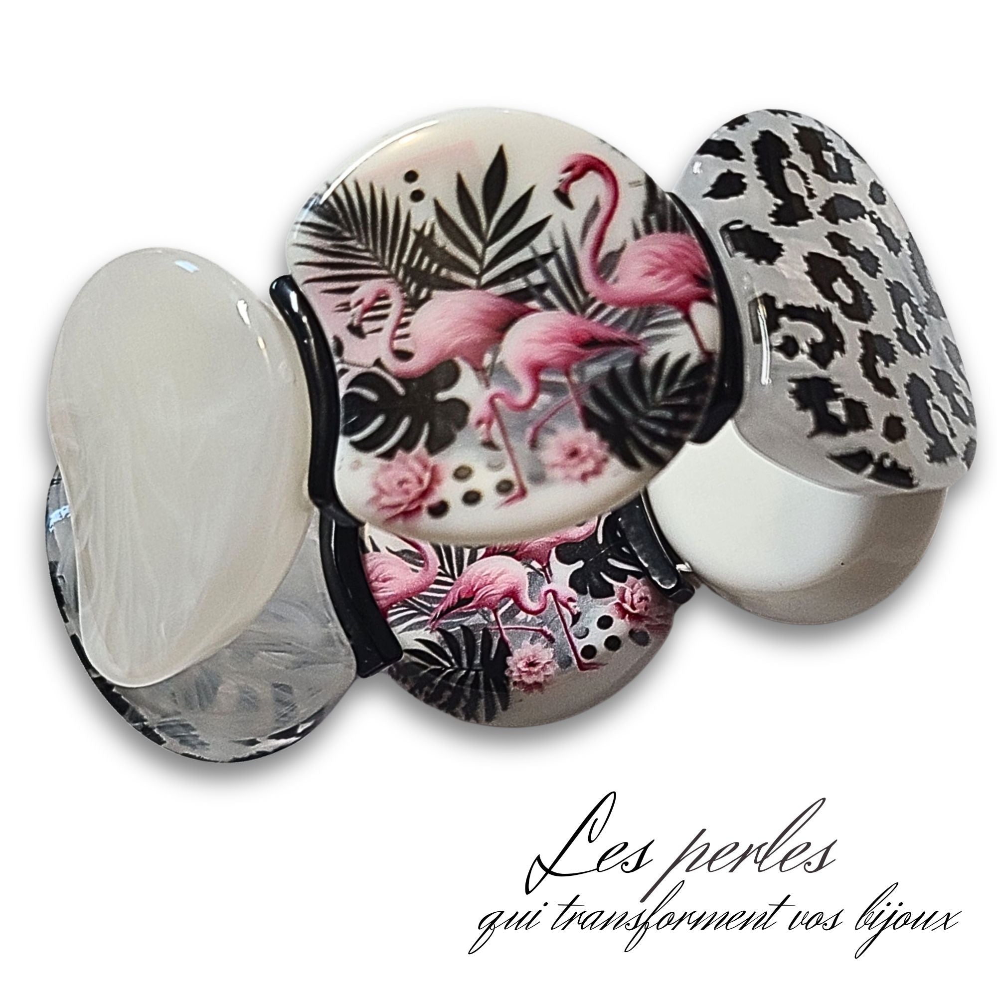 ARTSHOP Moon Léopard Flamant kit bracelet sans aiguille acrylique