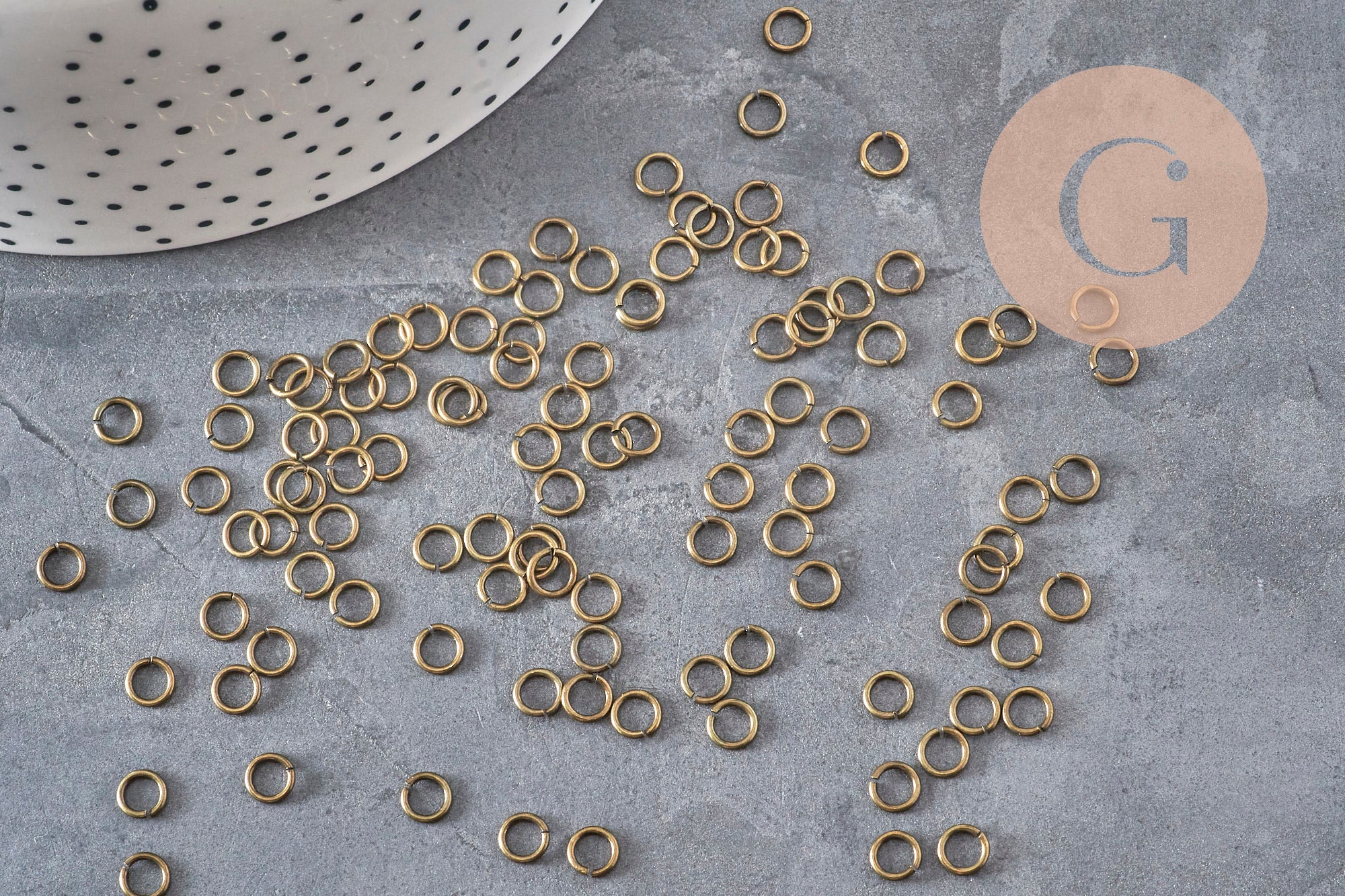 Gingerlily Perles Anneaux jonction apprêts laiton bronze 5mm 5g