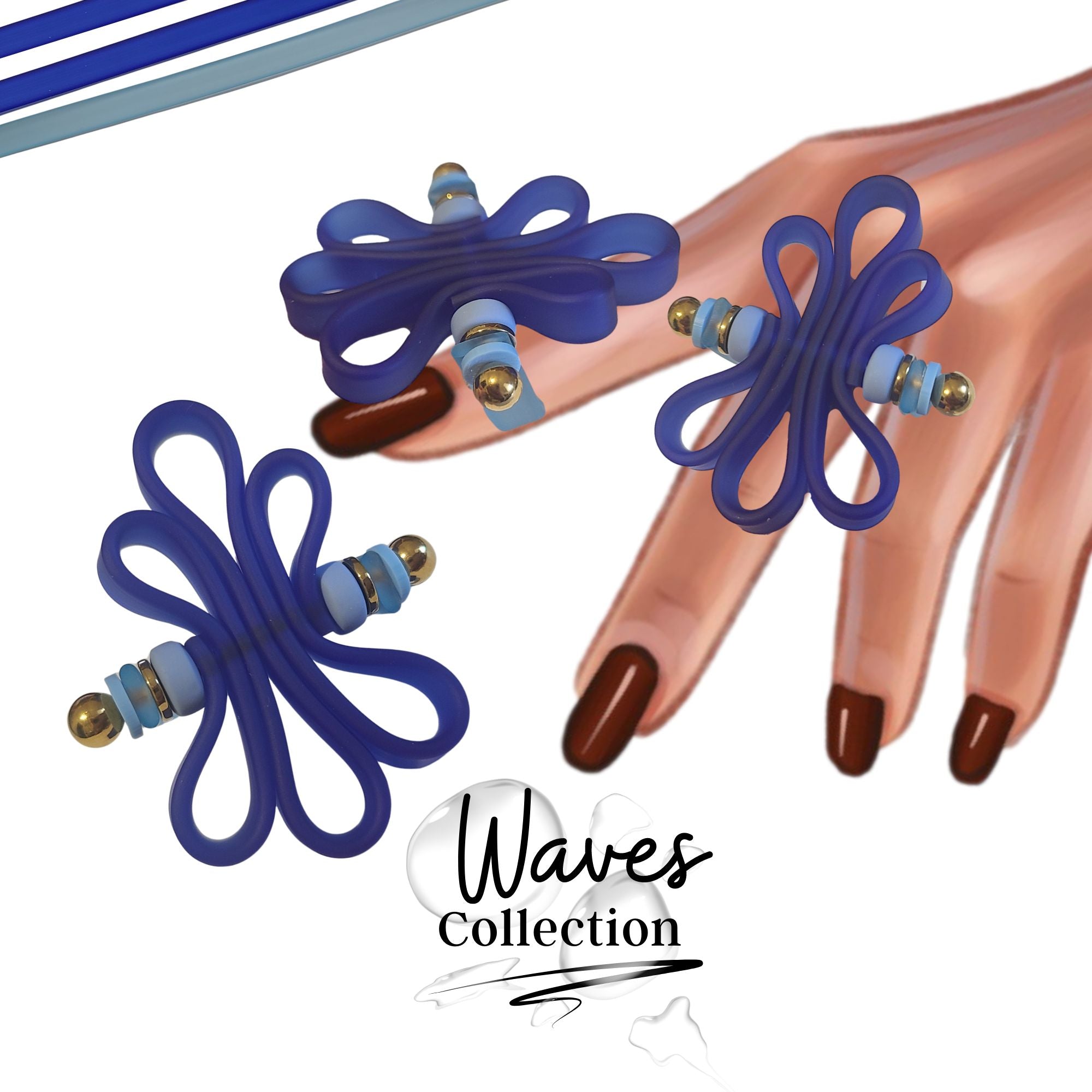 ARTSHOP Bijoux en KITS Waves kit bague Saphir x1 kit