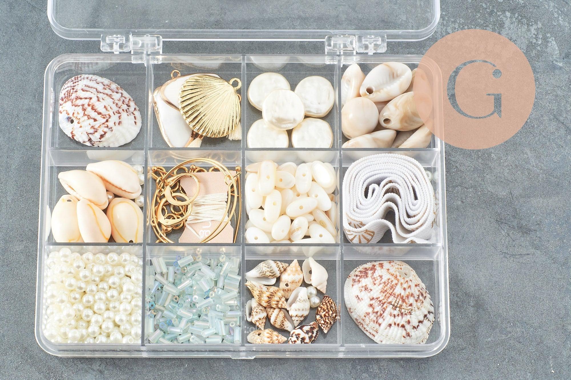 Gingerlily Nacre G11303 kit bijoux coquillage blanc x1